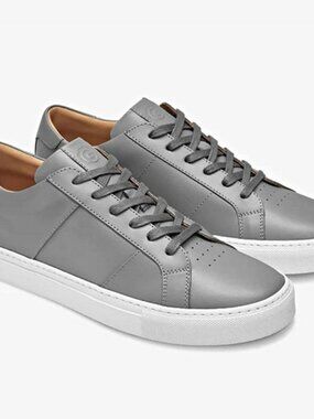 GREATS Men's Royale Lace Up Sneakers Ash Grey Leather Size 10 (MSRP $199)